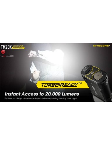 Lampe de poche LED super puissante TM20K, 20 000 lm, portée 290 m, IP68