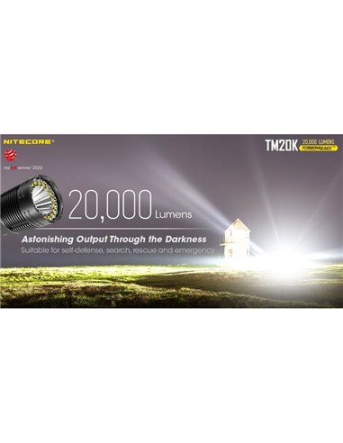 Lanterna manual LED TM20K super potente 20.000Lm 290m de alcance IP68