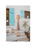 LOLA 165 NATURE Candeeiro de pé exterior LED, rattan, bateria recarregável, luz quente - exterior/interior