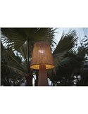 Lampadaire d'extérieur LED LOLA 165 NATURE, rotin, batterie rechargeable, lumière chaude - extérieur/intérieur
