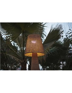 Lámpara LED de pie exterior LOLA 165 NATURE, de ratán, batería recargable, luz cálida - exterior/interior  2