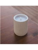 Vela LED luz cálida efecto llama con cera natural DOLO CERAMIC, blanca, x2 pilas - exterior/interior 