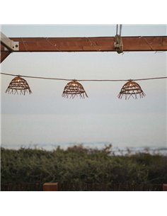 Guirlande extérieure ALMA, solaire avec batterie rechargeable et câble couleur jute, comprenant 10 ampoules chaudes remplaçables 2