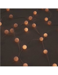 Guirlanda LED exterior 10 metros GRISELDA, solar e cabo com bateria recarregável USB, luz quente - exterior/interior