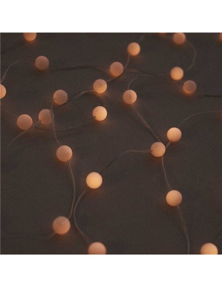 Guirlanda LED exterior 10 metros GRISELDA, solar e cabo com bateria recarregável USB, luz quente - exterior/interior