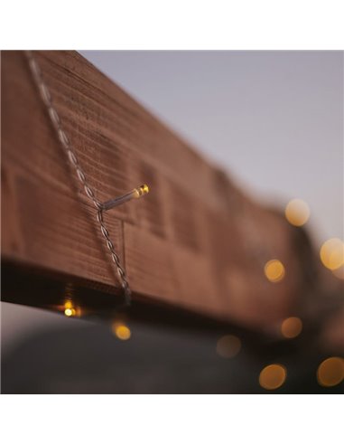 Guirnalda LED solar para exterior LUCEO 10 metros, transparente, luz cálida - exterior