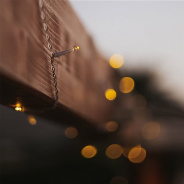 Guirlande extérieure LED solaire LUCEO 10 mètres, transparente, lumière chaude - extérieur