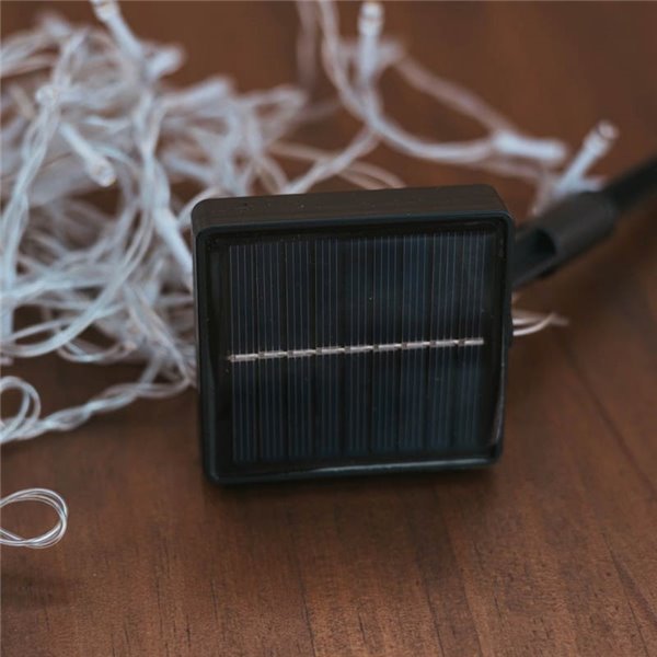 Guirnalda LED solar para exterior LUCEO 10 metros, transparente, luz cálida - exterior