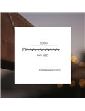Guirlanda solar LED para exterior LUCEO de 10 metros, transparente, luz quente - exterior