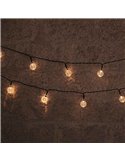 Guirnalda LED solar para exterior GRISELDA GLOSSY, 266cm y 20 bombillas efecto cristal