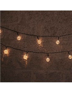 Guirnalda LED solar para exterior GRISELDA GLOSSY, 266cm y 20 bombillas efecto cristal 2