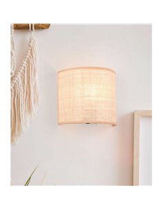 Aplique de Pared AIMEE Pantalla natural Bombilla excl. 1x E27 max. 10W IP20 2
