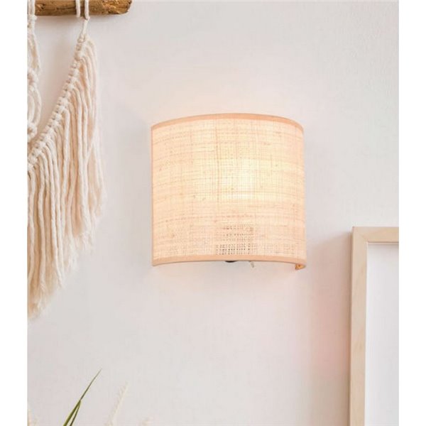 AIMEE Applique Abat-jour Naturel Ampoule excl. 1x E27 max. 10W IP20