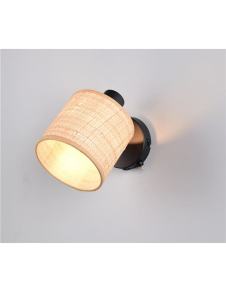 AIMEE Spot de Plafond ou Mural Abat-Jour Naturel 1x E14 max. 10W IP20