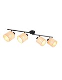 Regleta de Techo 4 Focos ajustables AIMEE Bombillas excl. 4x E14 max. 10W IP20
