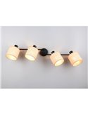 Regleta de Techo 4 Focos ajustables AIMEE Bombillas excl. 4x E14 max. 10W IP20