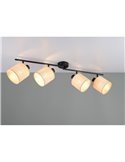 Regleta de Techo 4 Focos ajustables AIMEE Bombillas excl. 4x E14 max. 10W IP20