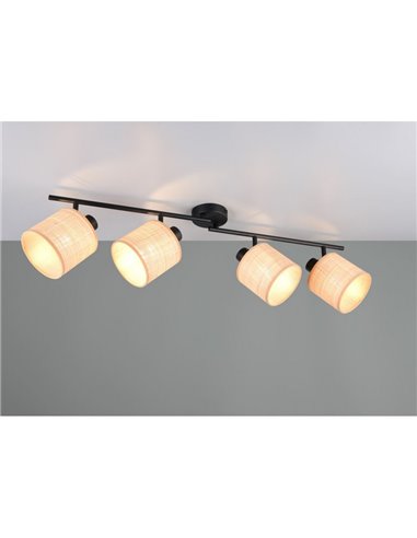 Bande de Plafond 4 Spots Orientables AIMEE Ampoules excl. 4x E14 max. 10W IP20