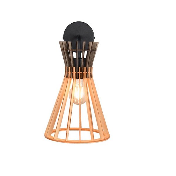Aplique de Pared ALICE Acabado madera natural Bombilla excl. 1x E27 max. 10W IP20