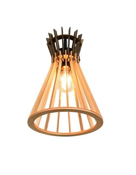 Aplique de Pared ALICE Acabado madera natural Bombilla excl. 1x E27 max. 10W IP20