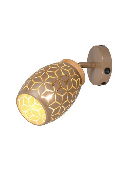 Aplique de Pared BIDAR Metálico Bombilla excl. 1x E14 max. 10W IP20