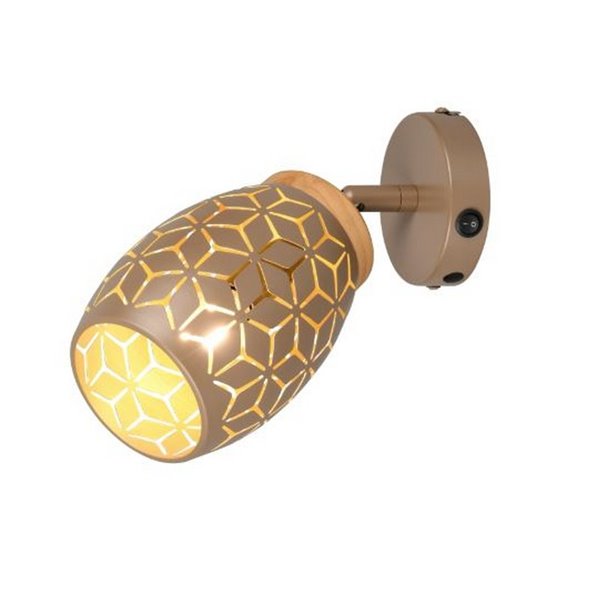 Aplique de Pared BIDAR Metálico Bombilla excl. 1x E14 max. 10W IP20