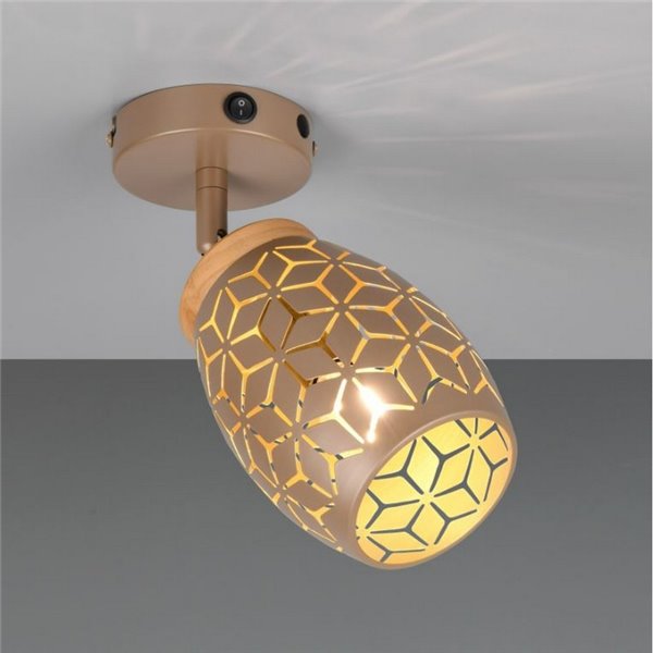 BIDAR Applique Murale Métallique Ampoule excl. 1x E14 max. 10W IP20