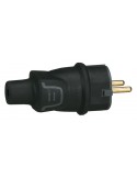 Clavija 2P+T 16A IP44 - Caucho Negro Resistente - Uso Profesional