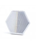 Catadióptrico Hexagonal Adhesivo 3 Colores Blanco Naranja y Rojo de Was | LeonLeds