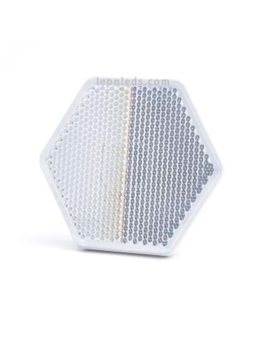 Catadióptrico Hexagonal Adhesivo 3 Colores Blanco Naranja y Rojo de Was | LeonLeds