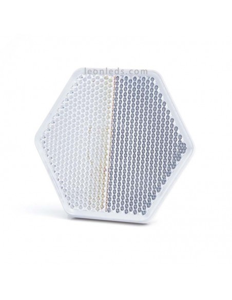 Catadióptrico Hexagonal Adhesivo 3 Colores Blanco Naranja y Rojo de Was | LeonLeds