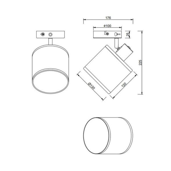 Foco de Techo o Pared AIMEE Pantalla Natural Bombilla excl. 1x E14 max. 10W IP20