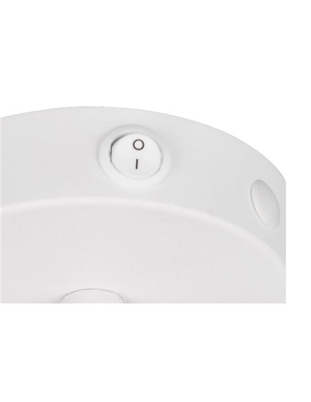 Aplique de Pared BIDAR Metálico con Interruptor integrado Bombilla excl. 1x E14 max. 10W IP20 Blanco