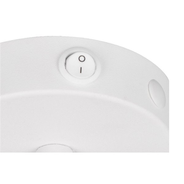 Aplique de Pared BIDAR Metálico con Interruptor integrado Bombilla excl. 1x E14 max. 10W IP20 Blanco