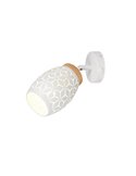 Aplique de Pared BIDAR Metálico con Interruptor integrado Bombilla excl. 1x E14 max. 10W IP20 Blanco