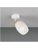 Aplique de Pared BIDAR Metálico con Interruptor integrado Bombilla excl. 1x E14 max. 10W IP20 Blanco