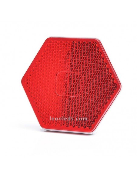 Catadióptrico Hexagonal Adhesivo 3 Colores Blanco Naranja y Rojo de Was | LeonLeds