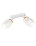 Regleta de 2 Focos de Techo BIDAR Bombillas excl. 2x E14 max. 10W IP20 Blanco