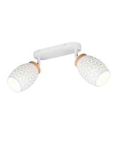 Regleta de 2 Focos de Techo BIDAR Bombillas excl. 2x E14 max. 10W IP20 Blanco
