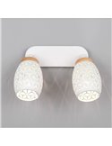 Regleta de 2 Focos de Techo BIDAR Bombillas excl. 2x E14 max. 10W IP20 Blanco