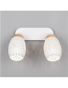 Regleta de 2 Focos de Techo BIDAR Bombillas excl. 2x E14 max. 10W IP20 Blanco 2