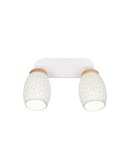 Regleta de 2 Focos de Techo BIDAR Bombillas excl. 2x E14 max. 10W IP20 Blanco