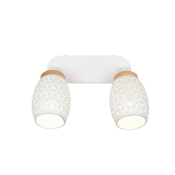 Regleta de 2 Focos de Techo BIDAR Bombillas excl. 2x E14 max. 10W IP20 Blanco