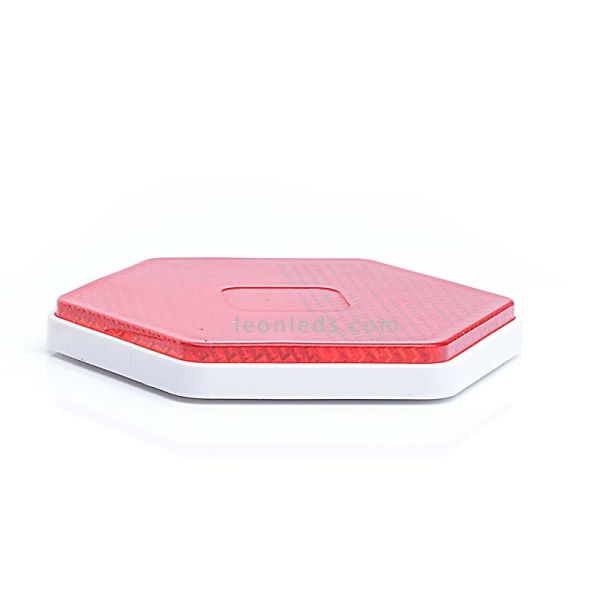 Refletor Adesivo Hexagonal 3 Cores Branco Laranja e Vermelho por Was | leonleds