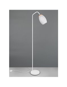 Lámpara de Pie BIDAR Interruptor de pedal Bombilla excl. 1x E27 max. 10W IP20 Blanco 2