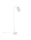 Lámpara de Pie BIDAR Interruptor de pedal Bombilla excl. 1x E27 max. 10W IP20 Blanco