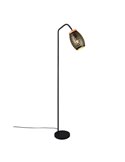 Lámpara de Pie BIDAR Interruptor de pedal Bombilla excl. 1x E27 max. 10W IP20 Negro/Oro