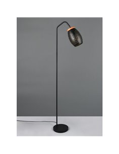 Lámpara de Pie BIDAR Interruptor de pedal Bombilla excl. 1x E27 max. 10W IP20 Negro/Oro 2