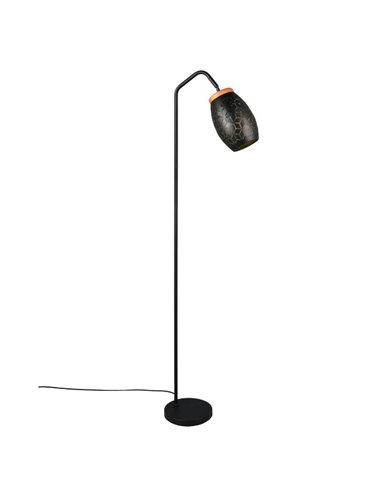 BIDAR Lampadaire Interrupteur à pédale Ampoule excl. 1x E27 max. 10W IP20 Noir/Or