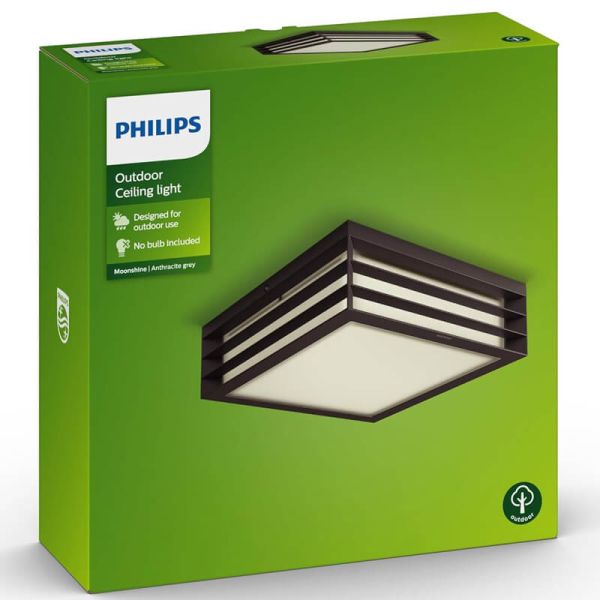 E27 Moonshine luz de teto externa quadrada